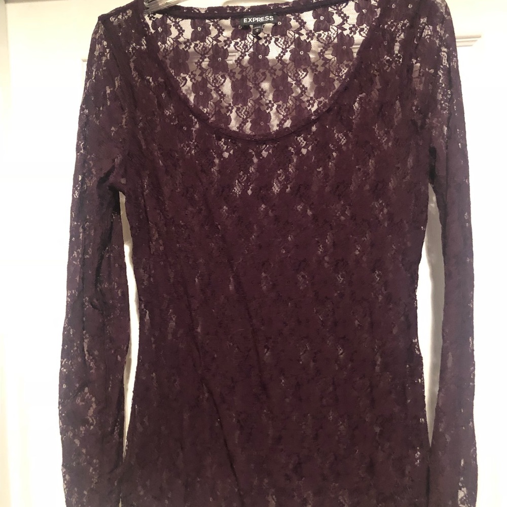 Lace long sleeve shirt Express